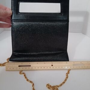 Charles Jourdan Black and Gold Chain Bag